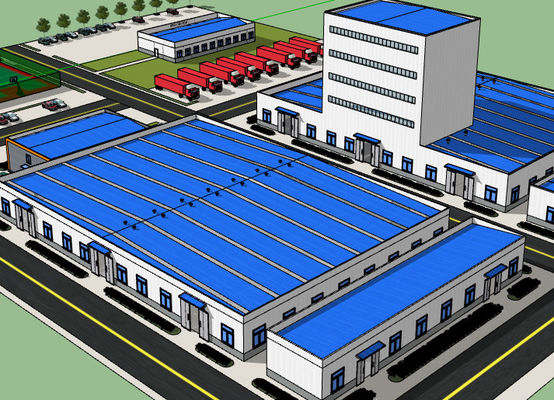 Tòa nhà thép tiền chế OEM ODM Tòa nhà kết cấu thép 2 tầng chống cháy