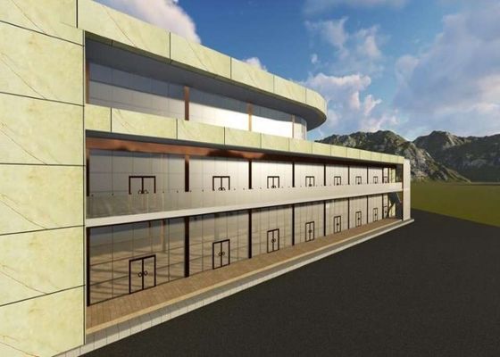Trung tâm mua sắm tiền chế bằng thép Siêu thị trang trí kết cấu thép tùy chỉnh