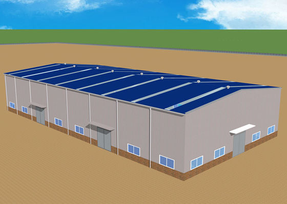 Xưởng kết cấu thép tiền chế 60m * 30m Tòa nhà khung công nghiệp