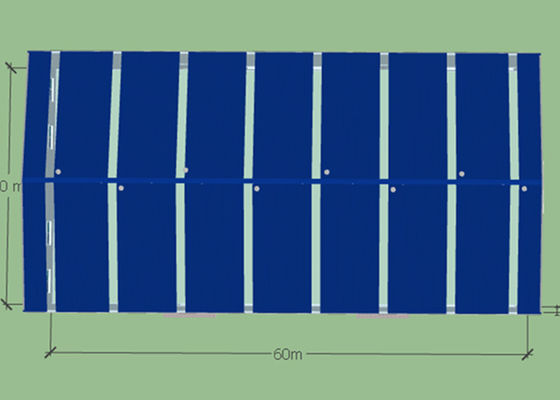 Xưởng kết cấu thép tiền chế 60m * 30m Tòa nhà khung công nghiệp