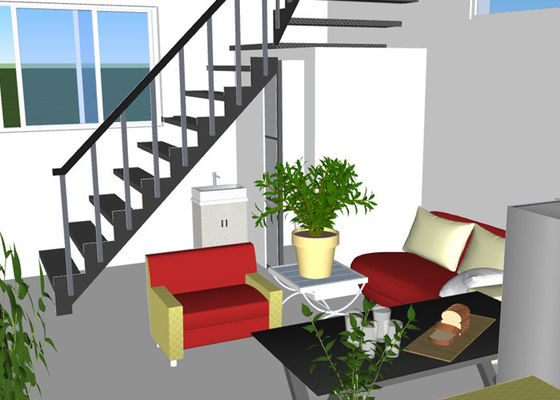 Kết cấu thép Prefab Biệt thự Duplex Khung thép nhẹ Nhà mạ kẽm