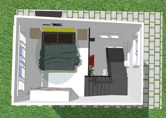 Kết cấu thép Prefab Biệt thự Duplex Khung thép nhẹ Nhà mạ kẽm