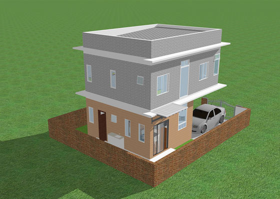 Biệt thự thép Prefab nhẹ Tòa nhà chung cư khung thép mạ kẽm