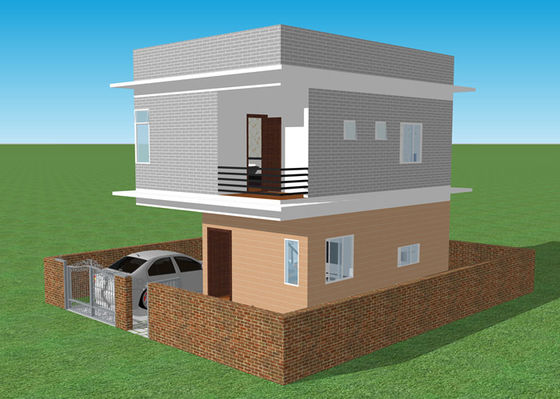 Biệt thự thép Prefab nhẹ Tòa nhà chung cư khung thép mạ kẽm