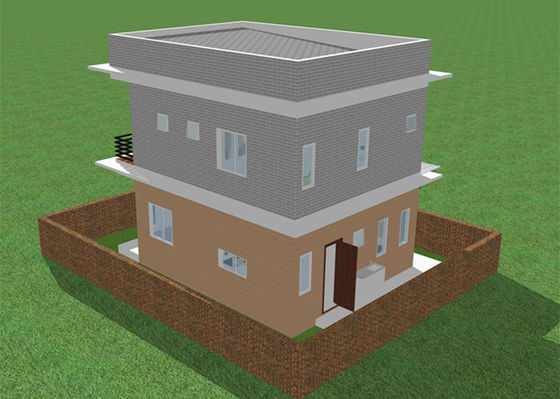 Biệt thự thép Prefab nhẹ Tòa nhà chung cư khung thép mạ kẽm