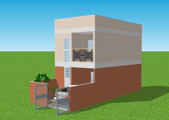 Mạ kẽm Prefab Nhà thép nhẹ Biệt thự Duplex Căn hộ