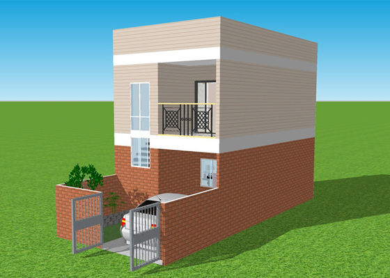 Mạ kẽm Prefab Nhà thép nhẹ Biệt thự Duplex Căn hộ
