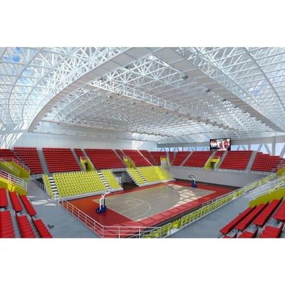 Sân vận động Khung không gian Span lớn Phòng tập thể dục Tòa nhà thép Prefab nhẹ