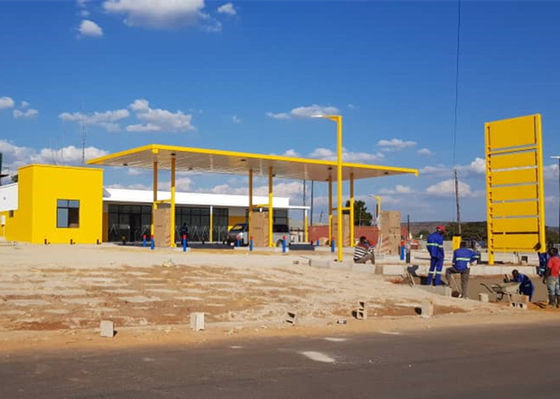 Trạm xăng ODM Nhà khung thép Tòa nhà công nghiệp Prefab ISO9001