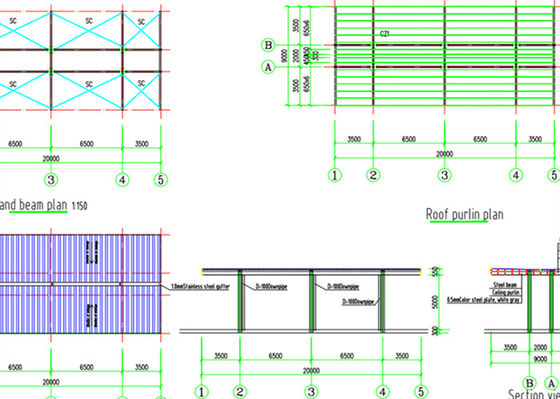 Trạm xăng ODM Nhà khung thép Tòa nhà công nghiệp Prefab ISO9001