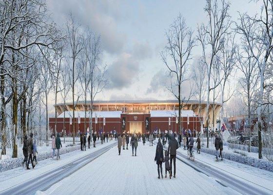 Light Prefab Metal Gym Buildings Sân vận động thép tiền chế