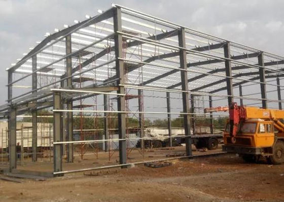 Khung cổng thép Prefab Xây dựng nhà nhịp lớn bền CE