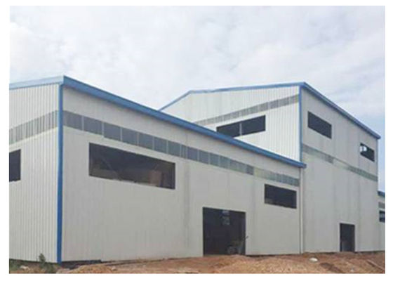 Xây dựng nhà xưởng thép tiền chế 54m * 20m Nhà khung thép tiền chế GB