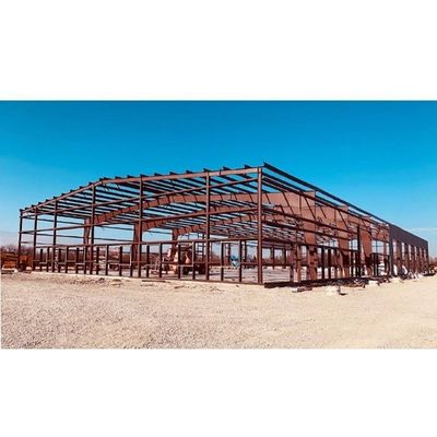 Wide Span H Beam Steel Structure Kho Prefab Fireproof With Sandwich Panel