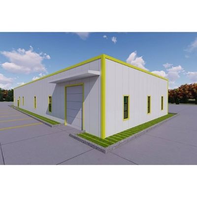 Wide Span H Beam Steel Structure Kho Prefab Fireproof With Sandwich Panel