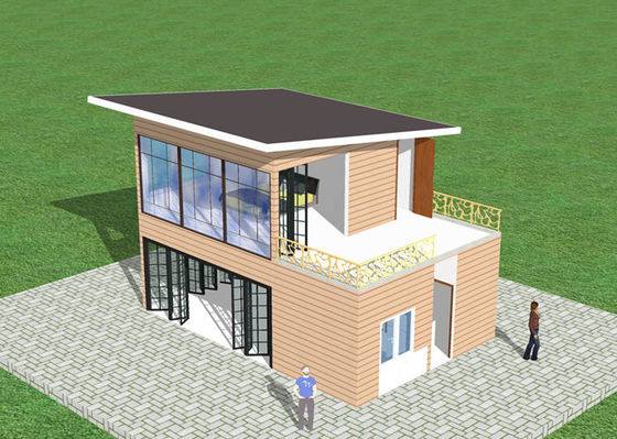 Khả năng chống cháy cao Biệt thự kết cấu thép nhẹ với khả năng cách nhiệt tuyệt vời