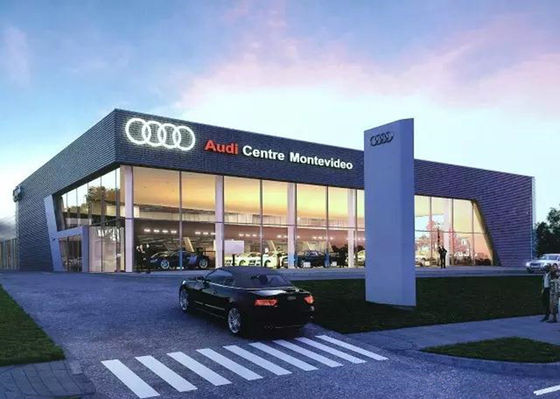 Khung Prefab Xây dựng thương mại Trang trí kết cấu thép Phòng trưng bày ô tô GB