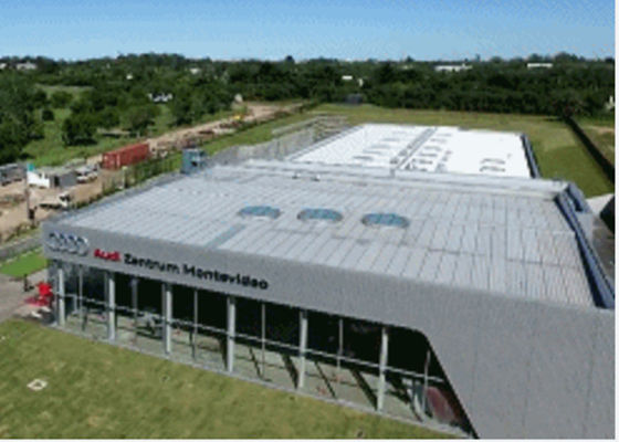 Tòa nhà khung thép thương mại công nghiệp Prefab Phòng triển lãm chống gió
