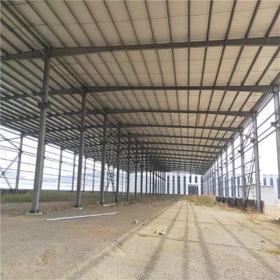 Khung nhà xưởng kết cấu thép nhịp lớn chống cháy được đúc sẵn ISO 9001