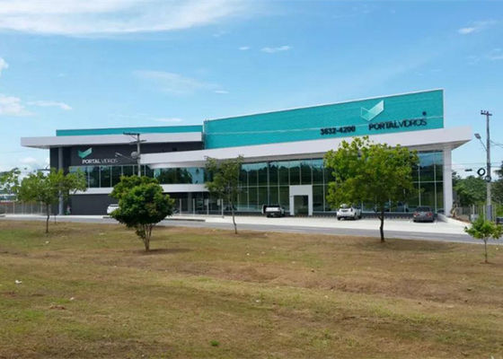 Tòa nhà thương mại khung thép Q355 Phòng triển lãm kết cấu thép chống gió
