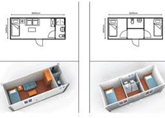 Nhà container có thể gập lại mạ kẽm Nhà mô-đun thép tiền chế