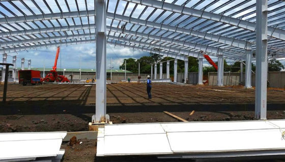 Khung cổng Prefab Khung kết cấu thép Xây dựng kho tiêu chuẩn GB