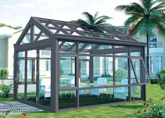 Khu vườn mùa đông Phòng ánh sáng mặt trời Nhà kính Venlo bằng thép nhỏ được đặt lại