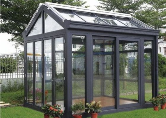 Khu vườn mùa đông Phòng ánh sáng mặt trời Nhà kính Venlo bằng thép nhỏ được đặt lại