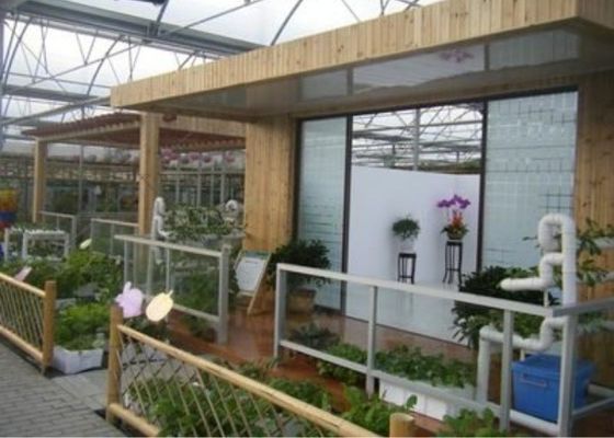 Thép nhẹ Tham quan Nhà hàng Nhà kính Kính Venlo Hình dạng tùy chỉnh