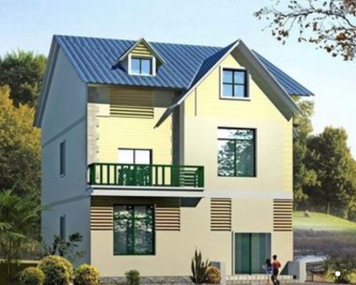 Q355B Q235B Kết cấu thép Nhà ở Biệt thự khung thép nhẹ chống gió
