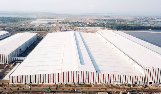40 * 80 Nhà xưởng công nghiệp Bộ dụng cụ kết cấu thép chế tạo nhà thép