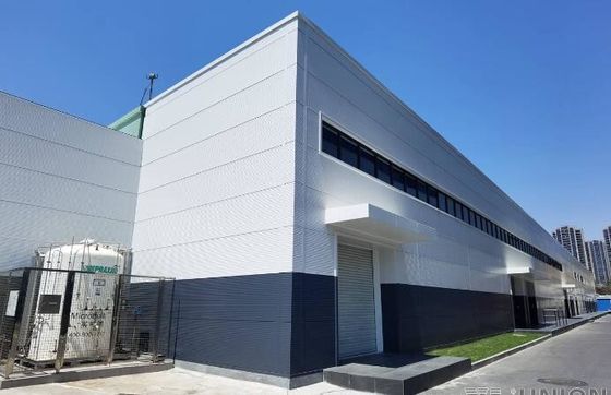 Văn phòng Galvanized xây dựng thép tiền chế với mái nhà nghiêng và nền tảng bê tông