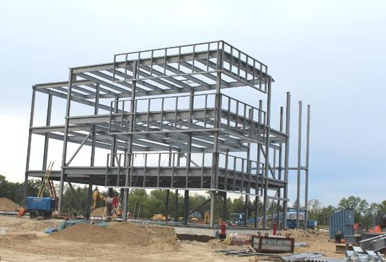 Khung cổng thép Q355B / Q235B tùy chỉnh Kết cấu thép tiền chế