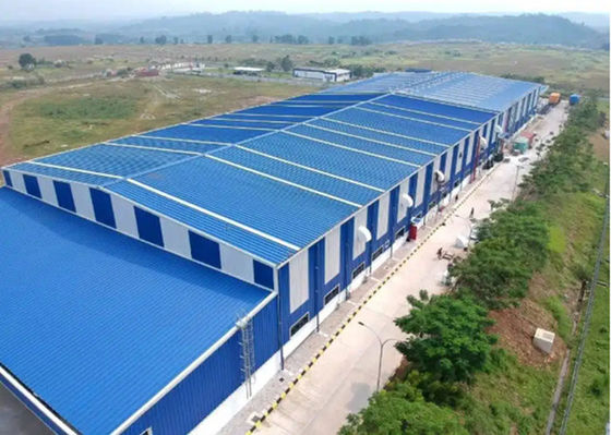 Nhà kho kết cấu thép Q235 / Q355 Nhà khung thép tiền chế