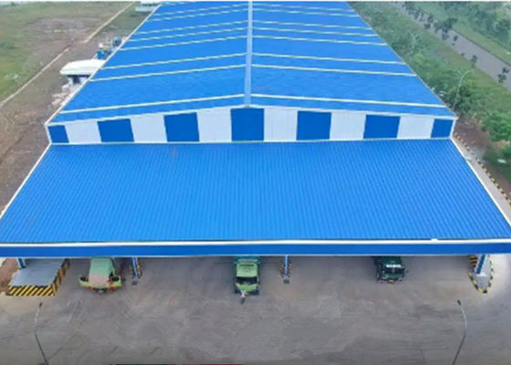 Nhà kho kết cấu thép Q235 / Q355 Nhà khung thép tiền chế