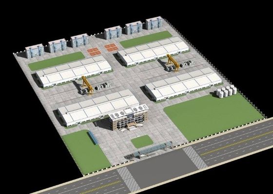 Thiết kế hiện đại Chiều dài lớn Dễ lắp ráp Cấu trúc thép Xưởng công nghiệp nặng