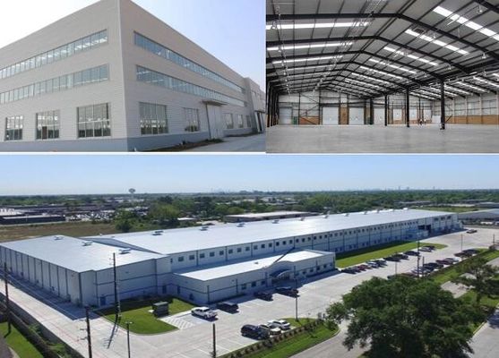 Tòa nhà cấu trúc thép khung cổng được chế tạo sẵn để lưu trữ với thép H-Section