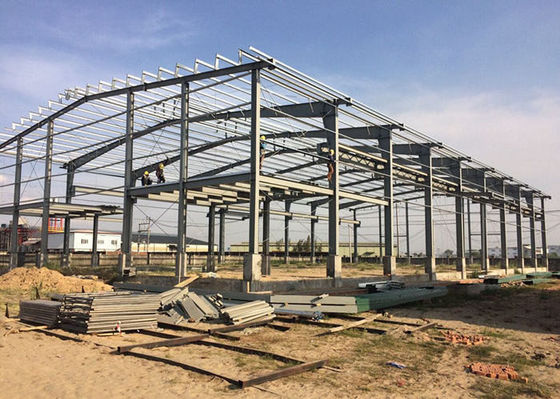 Cấu trúc thép công nghiệp Prefab Khung khung Xây dựng Tòa nhà Nhà để xe