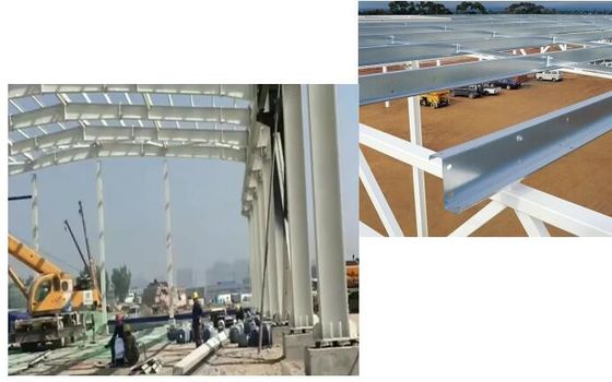 Bảo hiểm tùy chọn cấu trúc thép kho với tường tấm thép màu