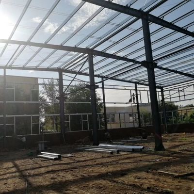 Dễ lắp ráp Cấu trúc thép trải dài lớn Tòa nhà kho kim loại tiền chế