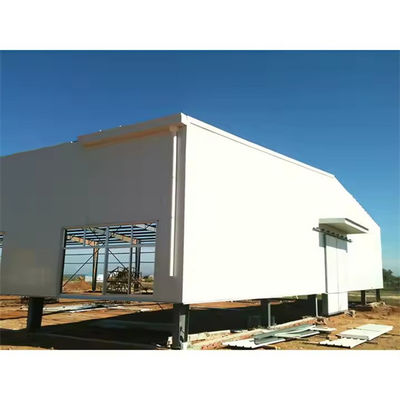 Cửa hàng thép cấu trúc Prefab với cách điện tùy chọn và cửa sổ nhôm