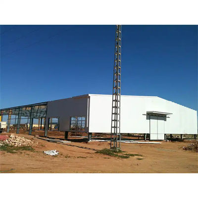 Cửa hàng thép cấu trúc Prefab với cách điện tùy chọn và cửa sổ nhôm