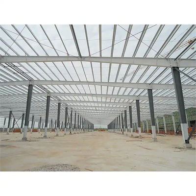 Cửa hàng thép cấu trúc Prefab với cách điện tùy chọn và cửa sổ nhôm