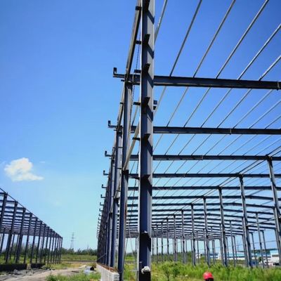 Khung cổng khung thép cấu trúc kho lưu trữ với thép phần H