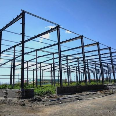 Khung cổng khung thép cấu trúc kho lưu trữ với thép phần H