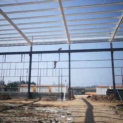 Khung cổng khung thép cấu trúc kho lưu trữ với thép phần H